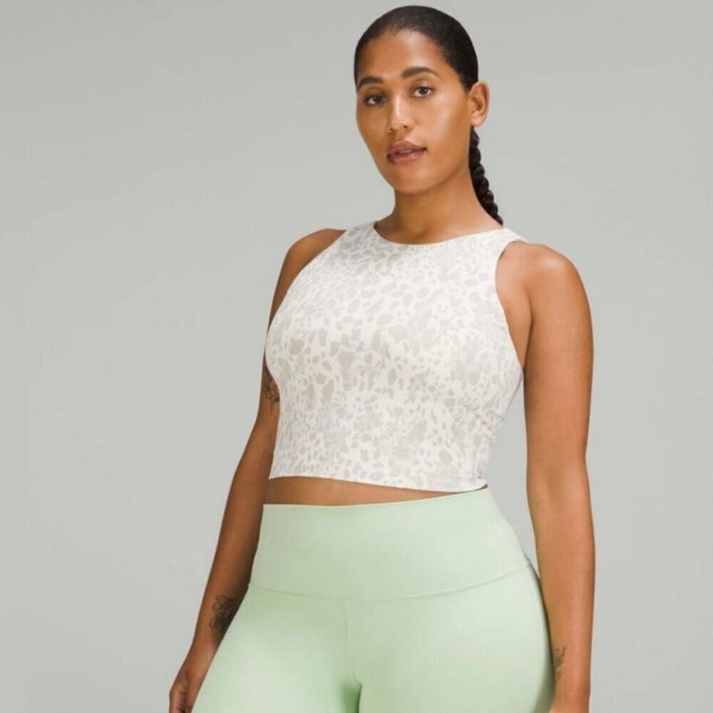 Lululemon Align High-Neck Tank Top Cheetah Camo White Multi Women’s Size 2